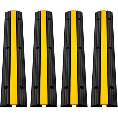 Vevor 4 Pcs Passage Câbles 1 Canal Rampes Protection Câble Pvc Caoutchouc Charge 8t - Publicité Vevor 4 Pcs Passage Câbles 1 Canal Rampes Protection Câble Pvc Caoutchouc Charge 8t - Publicité