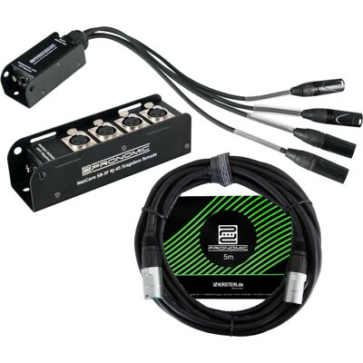 Pronomic Netcore Sb-3f Sp-3m 5m Multicore Xlr Rj45 Stagebox Cat5e Kit Réseau - Publicité Pronomic Netcore Sb-3f Sp-3m 5m Multicore Xlr Rj45 Stagebox Cat5e Kit Réseau - Publicité