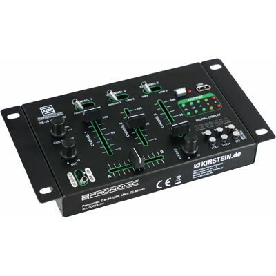 Pronomic - DX 26 USB MKII - 3-Canaux - USB - Mixeur - Publicité Pronomic - DX 26 USB MKII - 3-Canaux - USB - Mixeur - Publicité