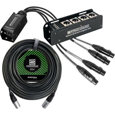 Pronomic Netcore Sb-3m Sp-3f 20m Multicore Xlr Rj45 Stagebox Cat5e Kit Réseau - Publicité Pronomic Netcore Sb-3m Sp-3f 20m Multicore Xlr Rj45 Stagebox Cat5e Kit Réseau - Publicité