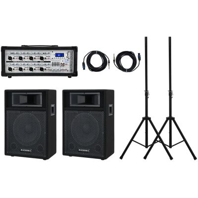 Pronomic - Pack Sono 400W - woofer 10 pouces - Bluetooth - Enceintes - Publicité Pronomic - Pack Sono 400W - woofer 10 pouces - Bluetooth - Enceintes - Publicité