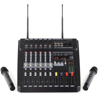 Pronomic Table De Mixage Studio Audio Mixer Console Bluetooth Usb 6 Canaux Mics Sans Fil - Publicité Pronomic Table De Mixage Studio Audio Mixer Console Bluetooth Usb 6 Canaux Mics Sans Fil - Publicité