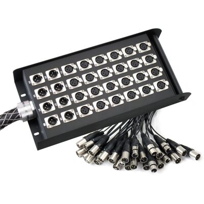 Pronomic Multicore 24/8 Canaux Cable Multipaire Boitier De Scene Xlr Professionnel 30m - Publicité Pronomic Multicore 24/8 Canaux Cable Multipaire Boitier De Scene Xlr Professionnel 30m - Publicité