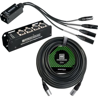 Pronomic Netcore Sb-3f Sp-3m 20m Multicore Xlr Rj45 Stagebox Cat5e Kit Réseau - Publicité Pronomic Netcore Sb-3f Sp-3m 20m Multicore Xlr Rj45 Stagebox Cat5e Kit Réseau - Publicité