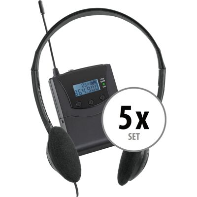 Pronomic 5x Silent Guide V2 Casque Stéréo Clip Ceinture Récepteur Guide Musée Hifi - Publicité Pronomic 5x Silent Guide V2 Casque Stéréo Clip Ceinture Récepteur Guide Musée Hifi - Publicité