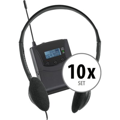 Pronomic 10x Silent Guide V2 Casque Stéréo Clip Ceinture Récepteur Guide Musée Hifi - Publicité Pronomic 10x Silent Guide V2 Casque Stéréo Clip Ceinture Récepteur Guide Musée Hifi - Publicité