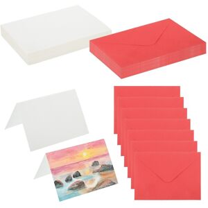Uxcell Cartes Aquarelle 100% Coton 5x7 Pouces 50 Sets Avec Enveloppes Rouge Pour - Publicité Uxcell Cartes Aquarelle 100% Coton 5x7 Pouces 50 Sets Avec Enveloppes Rouge Pour - Publicité
