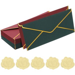 Uxcell Enveloppes 10,5 X 24 Cm Bord Doré, Lot De 50 Pour V Flap, 2 Couleurs - Publicité Uxcell Enveloppes 10,5 X 24 Cm Bord Doré, Lot De 50 Pour V Flap, 2 Couleurs - Publicité