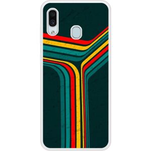 Coque en silicone 1001coques Samsung Galaxy A20 - Lignes Rétro - Publicité Coque en silicone 1001coques Samsung Galaxy A20 - Lignes Rétro - Publicité