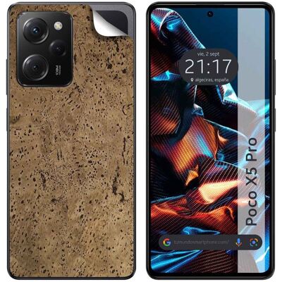 Tumundosmartphone Autocollant Vinyle Autocollant Texture Liège Pour Xiaomi Poco X5 5g - Publicité Tumundosmartphone Autocollant Vinyle Autocollant Texture Liège Pour Xiaomi Poco X5 5g - Publicité