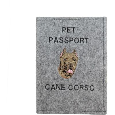 Art-Dog - Cane Corso Italiano - Feutre - Porte-passeport - Publicité Art-Dog - Cane Corso Italiano - Feutre - Porte-passeport - Publicité