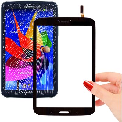 Vitre Tactile Samsung T310 Tab3 8″ Ecran Premium Noir Verre Oléophobe Qualité - Publicité Vitre Tactile Samsung T310 Tab3 8″ Ecran Premium Noir Verre Oléophobe Qualité - Publicité