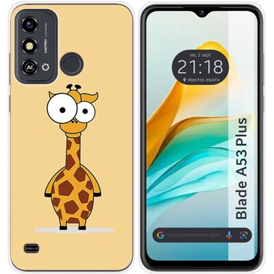 Tumundosmartphone Housse En Silicone Pour Zte Blade A53 Plus Design Girafe Dessins - Publicité Tumundosmartphone Housse En Silicone Pour Zte Blade A53 Plus Design Girafe Dessins - Publicité