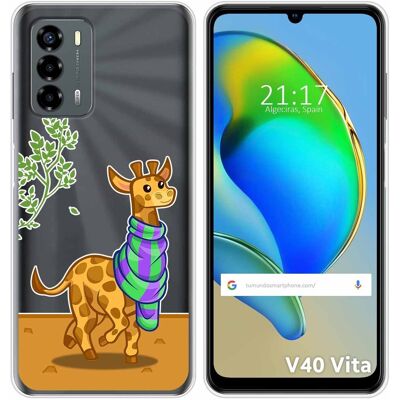 Tumundosmartphone Housse En Silicone Transparent Pour Zte Blade V40 Vita Design Girafe Dessins - Publicité Tumundosmartphone Housse En Silicone Transparent Pour Zte Blade V40 Vita Design Girafe Dessins - Publicité