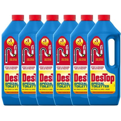 Lot de 6 gels déboucheurs spécial toilettes - Gel déboucheur toilettes - Publicité Lot de 6 gels déboucheurs spécial toilettes - Gel déboucheur toilettes - Publicité