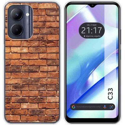 Tumundosmartphone Housse En Silicone Pour Realme C33 Design Brique 04 Dessins - Publicité Tumundosmartphone Housse En Silicone Pour Realme C33 Design Brique 04 Dessins - Publicité