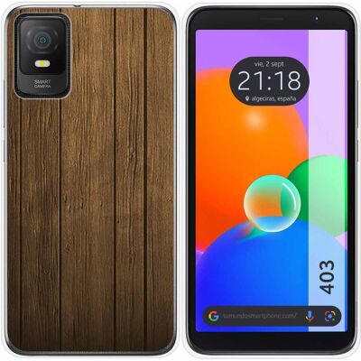 Tumundosmartphone Housse En Silicone Pour Tcl 403 Design Bois Dessins - Publicité Tumundosmartphone Housse En Silicone Pour Tcl 403 Design Bois Dessins - Publicité