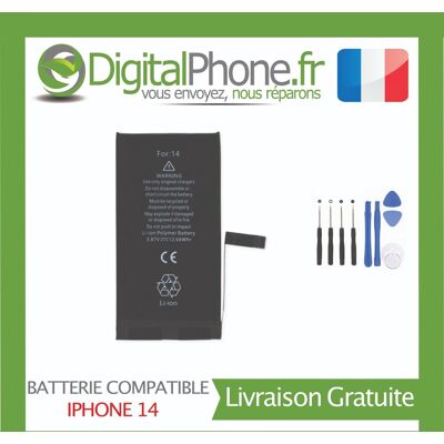 Apple Batterie Neuve Compatible Pour Iphone 14 (3590mah) + Outils -Tva- - Publicité Apple Batterie Neuve Compatible Pour Iphone 14 (3590mah) + Outils -Tva- - Publicité