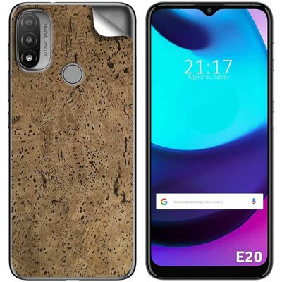 Tumundosmartphone Autocollant En Vinyle Autocollant Texture Liège Pour Motorola Moto E20 - Publicité Tumundosmartphone Autocollant En Vinyle Autocollant Texture Liège Pour Motorola Moto E20 - Publicité