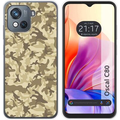 Tumundosmartphone Housse En Silicone Pour Blackview Oscal C80 Design Sable Camouflage Dessins - Publicité Tumundosmartphone Housse En Silicone Pour Blackview Oscal C80 Design Sable Camouflage Dessins - Publicité