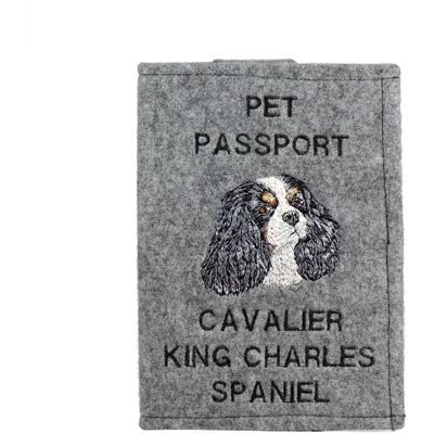 Art-Dog - Cavalier King Charles Spaniel - Feutre - 17x12.5 cm - Porte-passeport - Publicité Art-Dog - Cavalier King Charles Spaniel - Feutre - 17x12.5 cm - Porte-passeport - Publicité