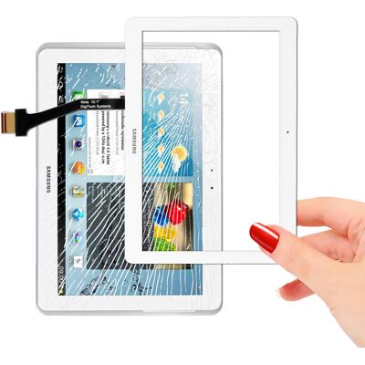 Vitre Tactile Adhésif Prémonté Samsung P5110 Rev R 04 Tab-2 Ecran Premium Blanc - Publicité Vitre Tactile Adhésif Prémonté Samsung P5110 Rev R 04 Tab-2 Ecran Premium Blanc - Publicité