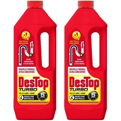 Destop Modèle - Gel désinfectant pour canalisations - Lot de 2 - Publicité Destop Modèle - Gel désinfectant pour canalisations - Lot de 2 - Publicité