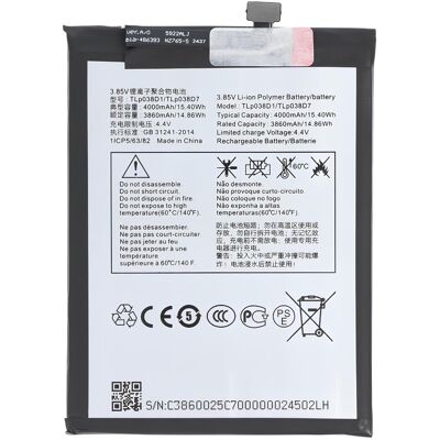 Avizar Batterie De Remplacement Tcl 10l Li-Polymer 3.85v 4000mah 15.4wh - Publicité Avizar Batterie De Remplacement Tcl 10l Li-Polymer 3.85v 4000mah 15.4wh - Publicité