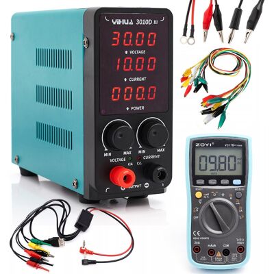 Sans Marque Zasilacz Laboratoryjny Yihua 3010d-Iii 30v 10a + Przewody Serwisowe + Krokodylki - Publicité Sans Marque Zasilacz Laboratoryjny Yihua 3010d-Iii 30v 10a + Przewody Serwisowe + Krokodylki - Publicité