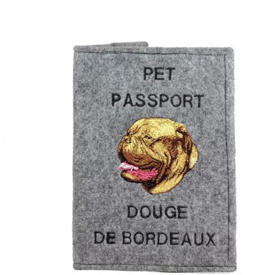 Art-Dog - Housse de passeport brodée chien - Feutre - 17x12,5 cm - Housse passeport - Publicité Art-Dog - Housse de passeport brodée chien - Feutre - 17x12,5 cm - Housse passeport - Publicité