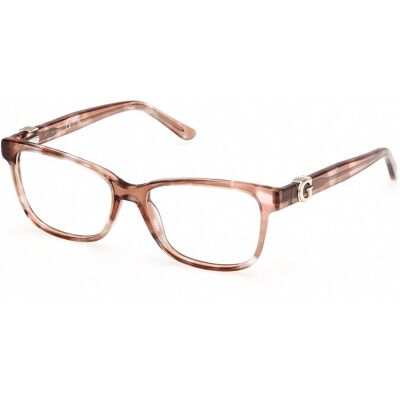 Guess GU50227 59 Lunettes en acétate carrées beige - Lunettes - Publicité Guess GU50227 59 Lunettes en acétate carrées beige - Lunettes - Publicité