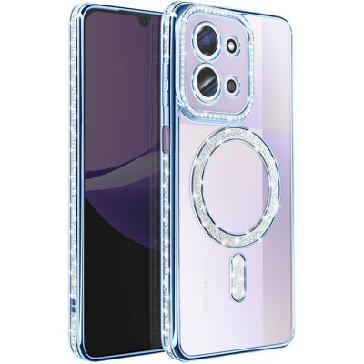Avizar Coque Pour Redmi 15c Compatible Avec Contour Strassé Bleu - Publicité Avizar Coque Pour Redmi 15c Compatible Avec Contour Strassé Bleu - Publicité