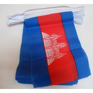 Guirlande de drapeaux du Cambodge - 6M, 20 drapeaux, 21x15 cm - Publicité Guirlande de drapeaux du Cambodge - 6M, 20 drapeaux, 21x15 cm - Publicité