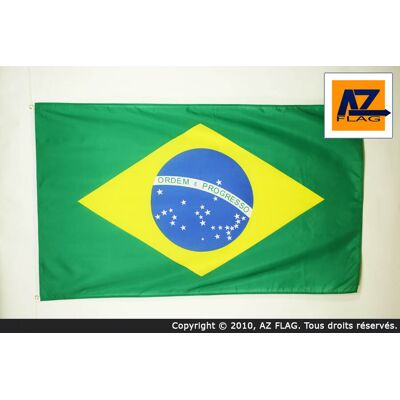 Drapeau du Brésil Grand Polyester Léger - 180x120cm - Publicité Drapeau du Brésil Grand Polyester Léger - 180x120cm - Publicité