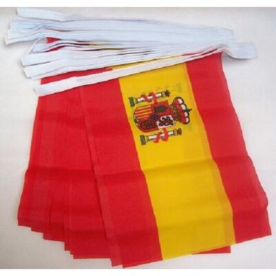 Guirlande de drapeaux espagnols Az Flag - 6M, 20 Drapeaux 15x21cm - Publicité Guirlande de drapeaux espagnols Az Flag - 6M, 20 Drapeaux 15x21cm - Publicité