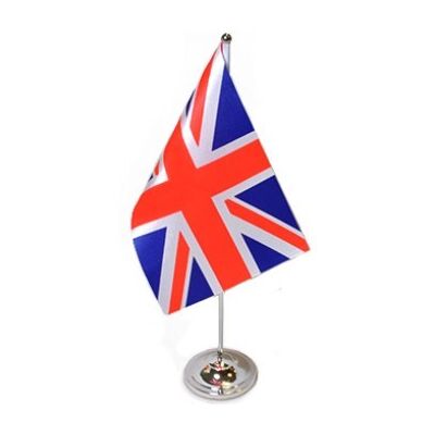 Drapeau de Table Royaume-Uni Satin 22x15cm - Drapeau de Bureau - Publicité Drapeau de Table Royaume-Uni Satin 22x15cm - Drapeau de Bureau - Publicité