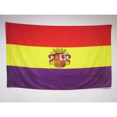 AZ FLAG Drapeau Républicain d'Espagne 150x90cm Manche pour mât - Publicité AZ FLAG Drapeau Républicain d'Espagne 150x90cm Manche pour mât - Publicité