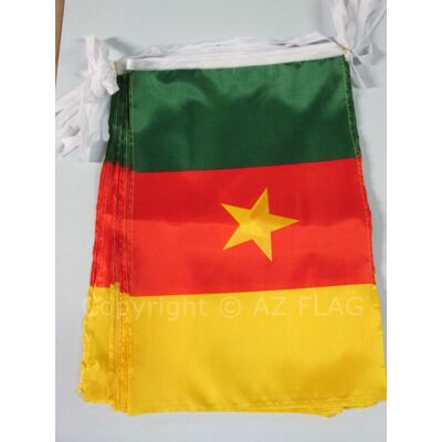 Az Flag Guirlande 12 Mètres 20 Drapeaux Cameroun 45x30 Cm - Drapeau Camerounais 30 X 45 - Publicité Az Flag Guirlande 12 Mètres 20 Drapeaux Cameroun 45x30 Cm - Drapeau Camerounais 30 X 45 - Publicité