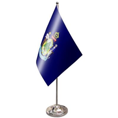 Drapeau de Table Satin Maine - Prestige Maine - Drapeau - Publicité Drapeau de Table Satin Maine - Prestige Maine - Drapeau - Publicité