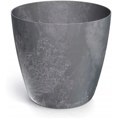 Prosperplast Pot De Fleurs En Plastique Avec Couvercle Rond, Effet Béton, Gris Foncé, 11,9 Cm - Publicité Prosperplast Pot De Fleurs En Plastique Avec Couvercle Rond, Effet Béton, Gris Foncé, 11,9 Cm - Publicité