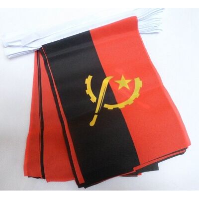 Guirlande de drapeaux Angola Az Flag - 6M, 20 drapeaux 21x15cm - Publicité Guirlande de drapeaux Angola Az Flag - 6M, 20 drapeaux 21x15cm - Publicité