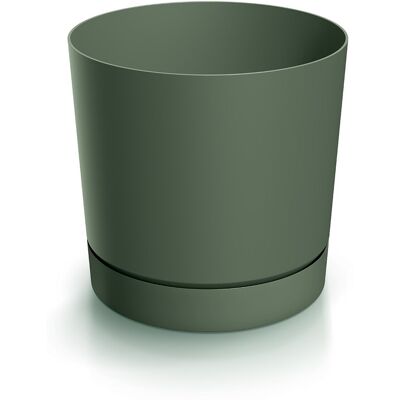 Sans Marque Pot De Fleurs Rond Tubo P 240 Avec Soucoupe Pin Vert - Publicité Sans Marque Pot De Fleurs Rond Tubo P 240 Avec Soucoupe Pin Vert - Publicité