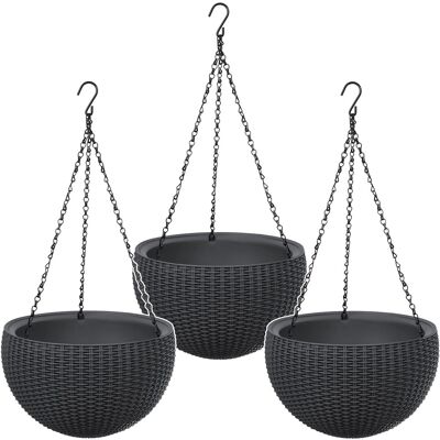 3 Pots Suspendus Keter Sphere Planter Anthracite - Publicité 3 Pots Suspendus Keter Sphere Planter Anthracite - Publicité