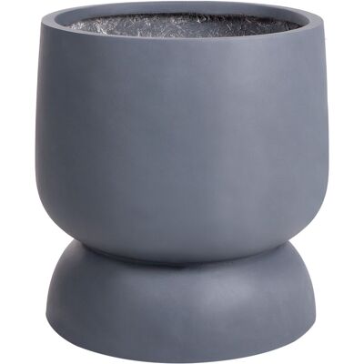 Beliani - Pot de fleurs rond effet béton MgO 42x42x46cm - Publicité Beliani - Pot de fleurs rond effet béton MgO 42x42x46cm - Publicité