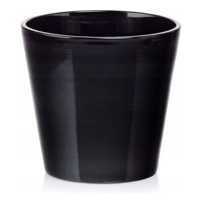 Sans Marque Pot De Fleurs En Céramique Avec Couvercle Rond, Noir Classique, 14 Cm - Publicité Sans Marque Pot De Fleurs En Céramique Avec Couvercle Rond, Noir Classique, 14 Cm - Publicité