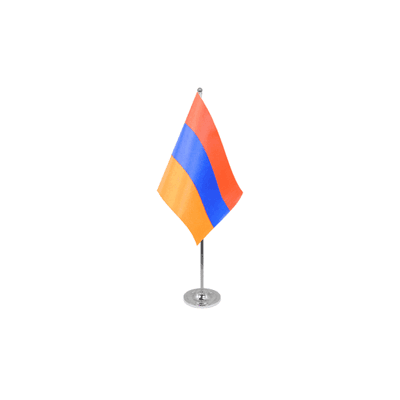 Drapeau en Satin d'Arménie Az Flag - 22x15cm - Publicité Drapeau en Satin d'Arménie Az Flag - 22x15cm - Publicité