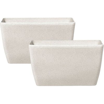 Beliani Cache-Pot Beige Pierre Effet 74x32x45cm Moderne Extérieur Intérieur - Publicité Beliani Cache-Pot Beige Pierre Effet 74x32x45cm Moderne Extérieur Intérieur - Publicité