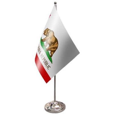 Az Flag Drapeau De Table Prestige Californie 22x15cm En Satin - Grand Drapeaux De Bureau - Publicité Az Flag Drapeau De Table Prestige Californie 22x15cm En Satin - Grand Drapeaux De Bureau - Publicité