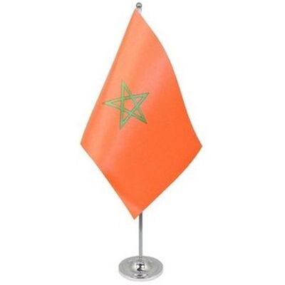 Az Flag Drapeau Marocain Satin Bureau 22x15cm - Drapeau - Publicité Az Flag Drapeau Marocain Satin Bureau 22x15cm - Drapeau - Publicité