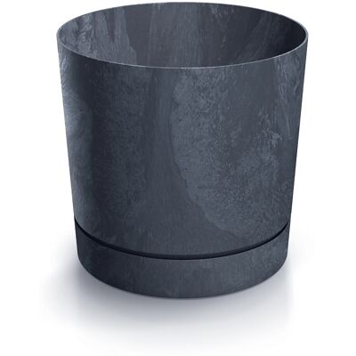 Sans Marque Pot De Fleurs Rond Tubo P Effet Béton 240e Avec Soucoupe Anthracite - Publicité Sans Marque Pot De Fleurs Rond Tubo P Effet Béton 240e Avec Soucoupe Anthracite - Publicité